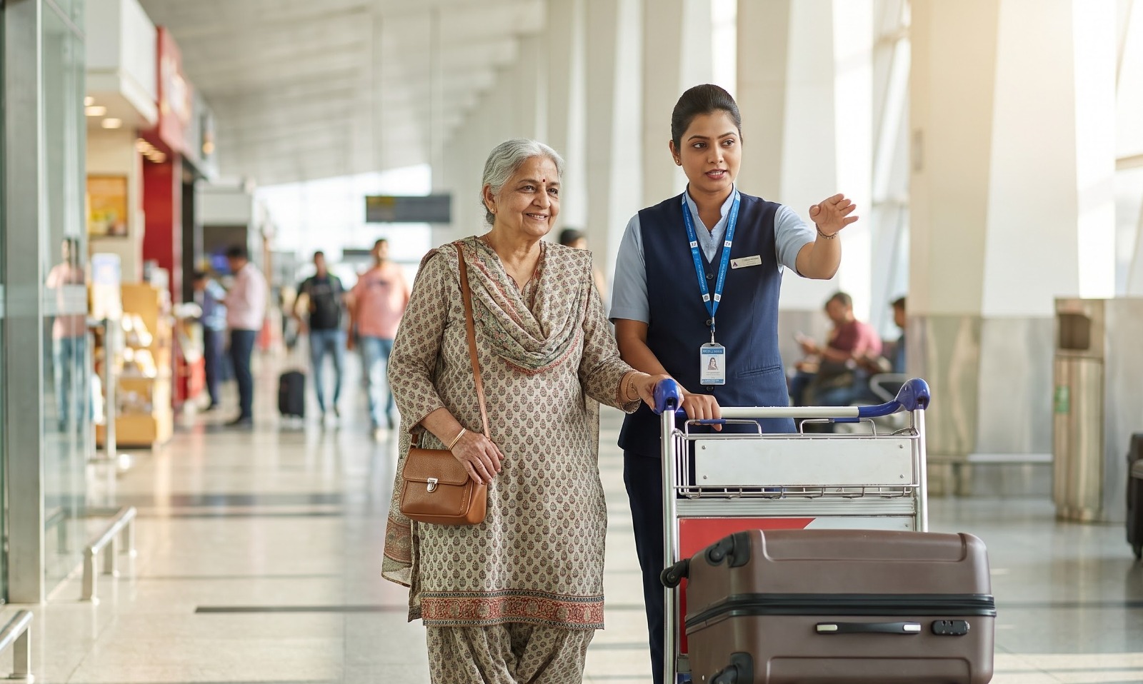 Indian passport and travel documents kept ready for a senior's journey